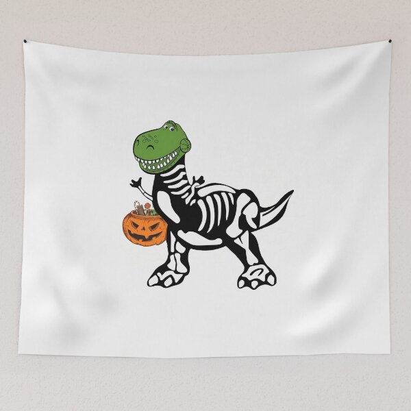 Item preview, Cute Halloween Dinosaur Skeleton Pumpkin Night Design designed and sold by KellyJone76986.