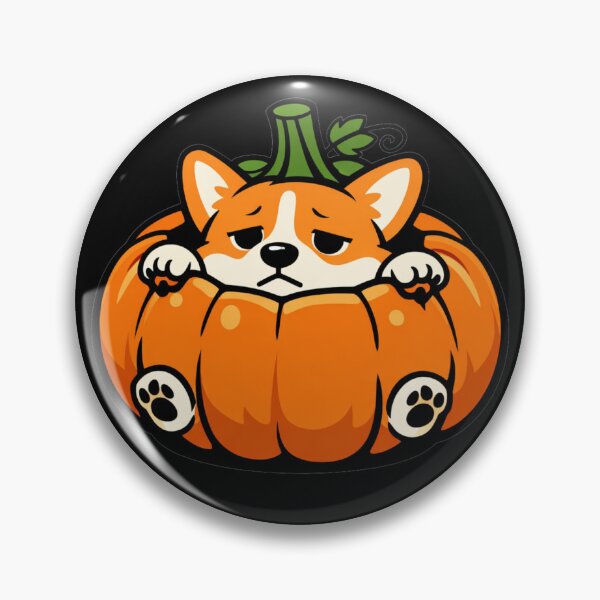 Item preview, Cute Sad Corgi Inside Halloween Pumpkin Vector Art designed and sold by Cherie-verse.