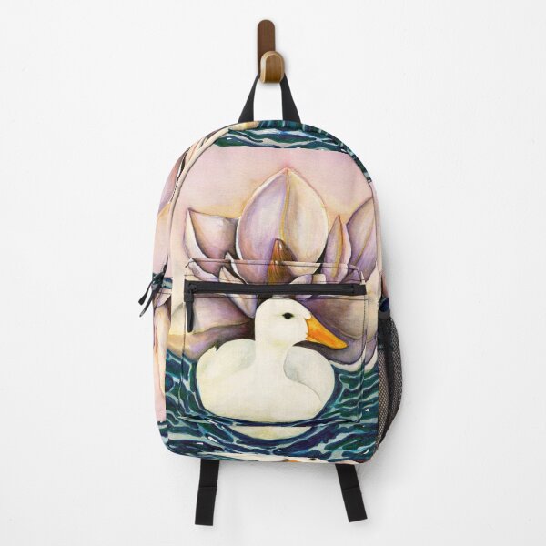 Item preview, White Duck and Lotus Pond Watercolour designed and sold by ArithraStudio.