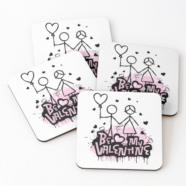 Item preview, Cute Stick Figure Couple Be My Valentine Graffiti Art designed and sold by chaaval.