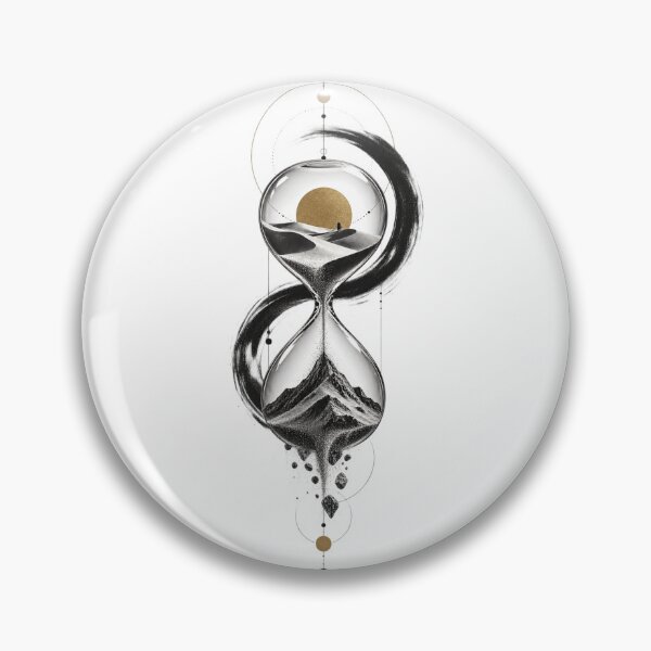 Item preview, Hourglass Mountain — Time, Nature and Minimalist Surreal Art designed and sold by mari0n980.