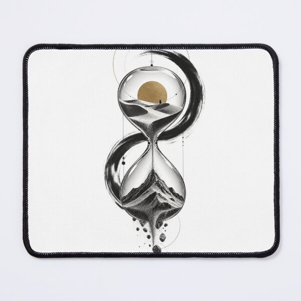 Item preview, Hourglass Mountain — Time, Nature and Minimalist Surreal Art designed and sold by mari0n980.