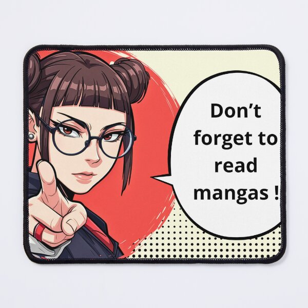 Item preview, “Don’t Forget to Read Mangas!” designed and sold by DOMANGA.