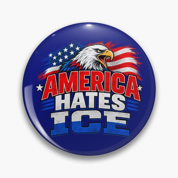 Item preview, America Hates ICE Anti Trump Eagle Resistance designed and sold by GaffaDesigns.