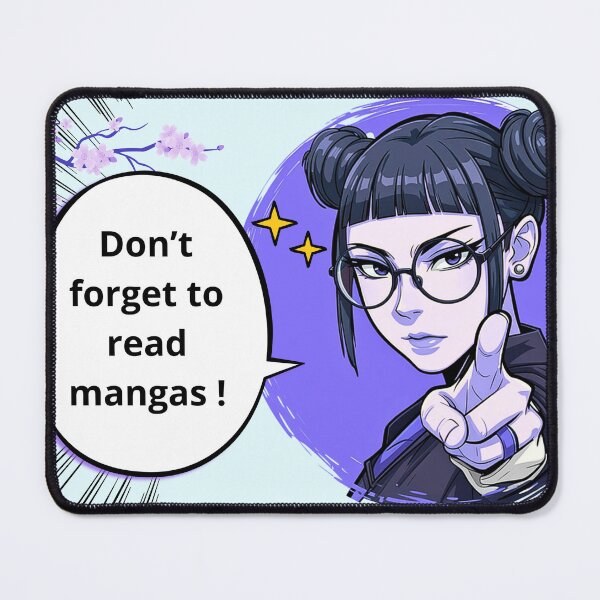 Item preview, “Don’t Forget to Read Mangas!” designed and sold by DOMANGA.