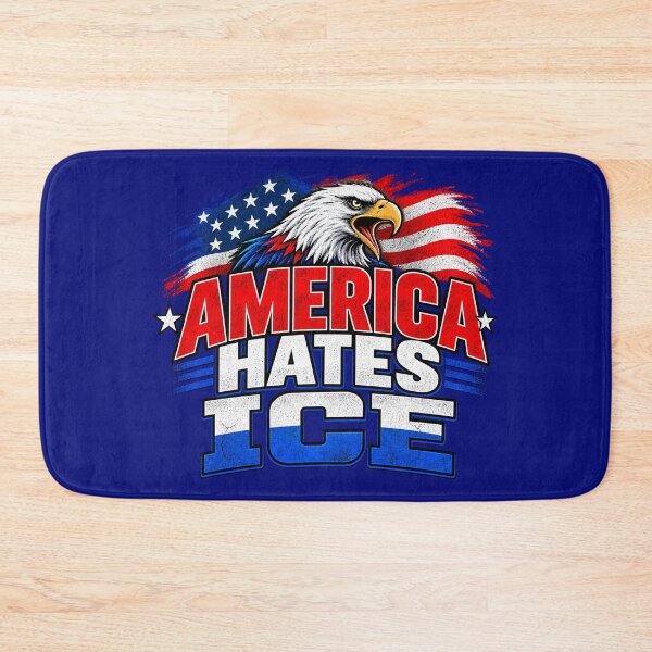 Item preview, America Hates ICE Anti Trump Eagle Resistance designed and sold by GaffaDesigns.
