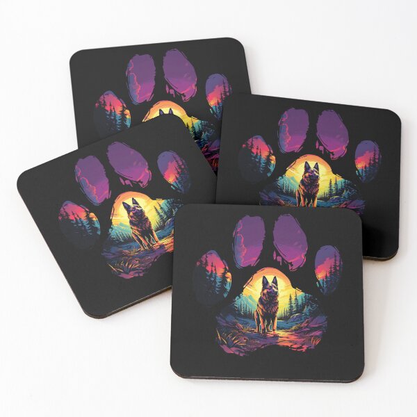 Item preview, Funny German Shepherd Paw Synthwave Mountain Tree Mom Dad Kids designed and sold by rafaeltto.