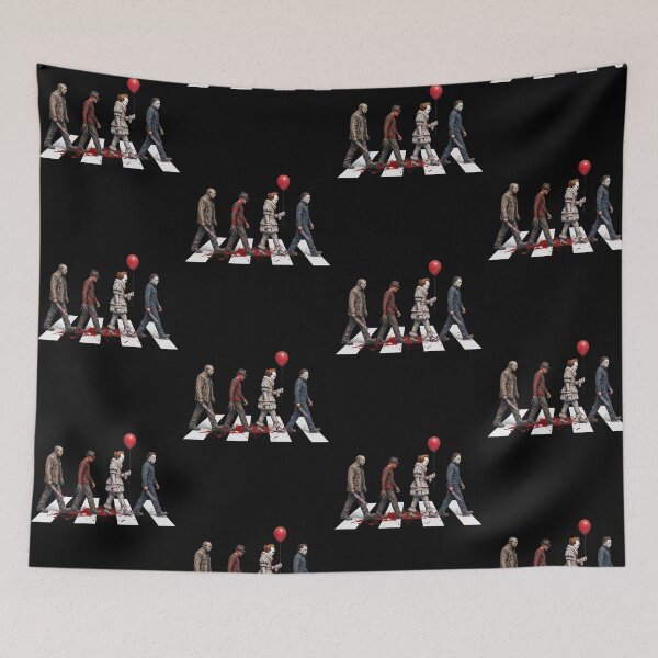 Item preview, Horror Icons Abbey Road Parody Vintage Halloween Horror Characters designed and sold by thefirstbroo.