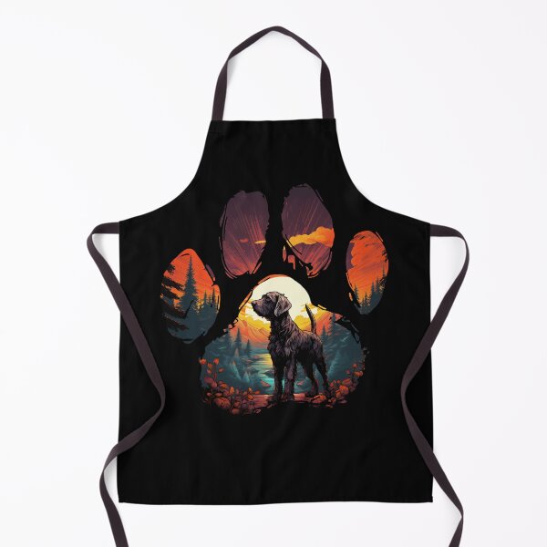 Item preview, Funny German Wirehaired Pointer Paw Synthwave Mountain Tree Mom Dad Kids designed and sold by rafaeltto.
