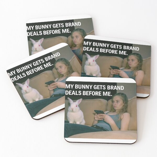 Item preview, Funny Bunny Influencer Pet Meme designed and sold by stoyanovassg.