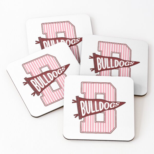 Item preview, Pink Bulldog Sports Pennant Retro Mascot Design designed and sold by MollySchn95927.