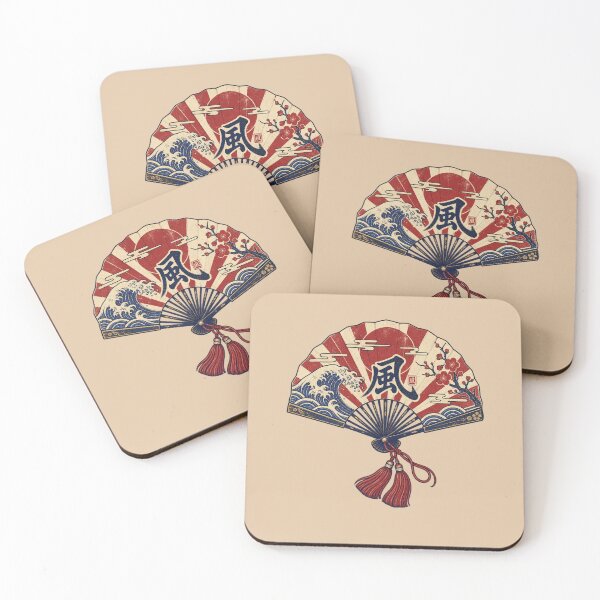 Item preview, Japanese Folding Fan Vintage Sensu Wave Sakura Japan designed and sold by CH-4TEE.