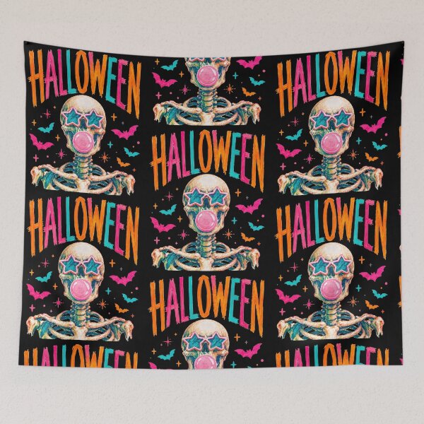 Item preview, Retro Halloween Skeleton with Bubblegum designed and sold by RDGNR.