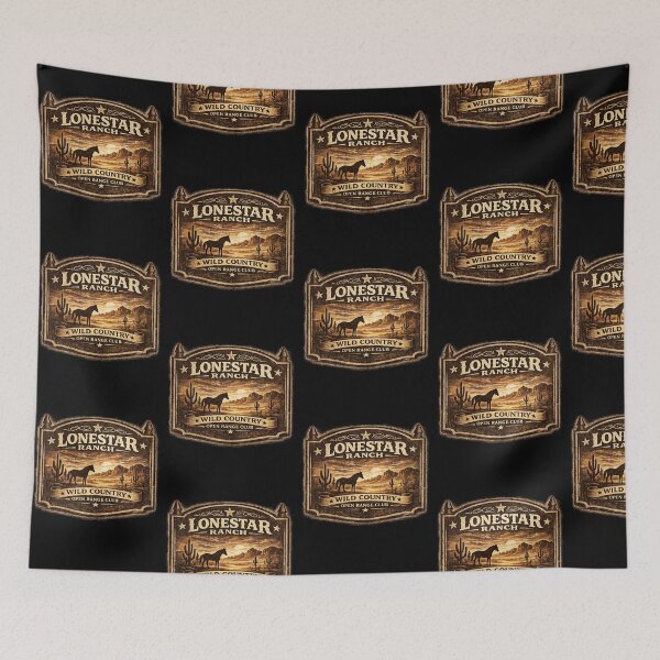 Item preview, LONESTAR RANCH – Wild Country Western Badge designed and sold by Anyshca.