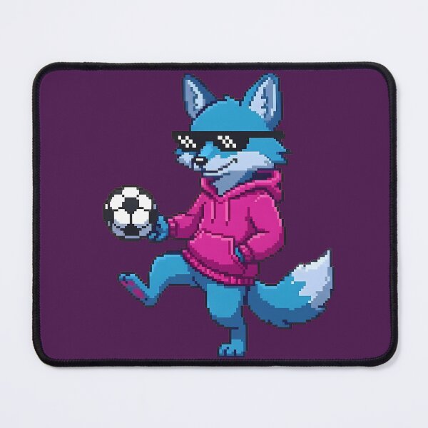 Item preview, Retro 16-Bit Pixel Cyber Fox Soccer Mascot designed and sold by DripCultureLab.