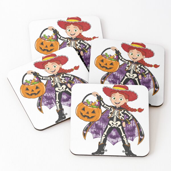 Item preview, Cute Halloween Skeleton Girl With Pumpkin Candy Basket designed and sold by RichardHe24537.