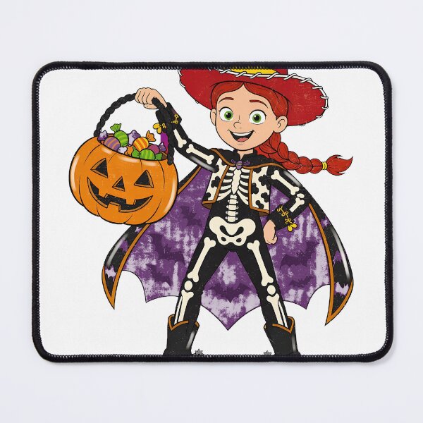 Item preview, Cute Halloween Skeleton Girl With Pumpkin Candy Basket designed and sold by RichardHe24537.