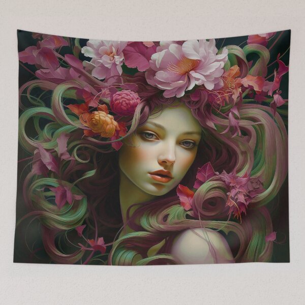 Item preview, Sci-Fi Princess: Female Growing Flowers From Her Head  designed and sold by DEC02.
