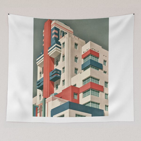 Item preview, Wall Art - Postcard - Modernist Geometric Tower - #1 designed and sold by ForeverPrintsOK.