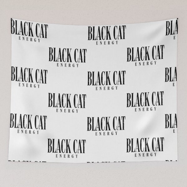 Item preview, Black Cat Energy Vintage Typography designed and sold by DarylPope.