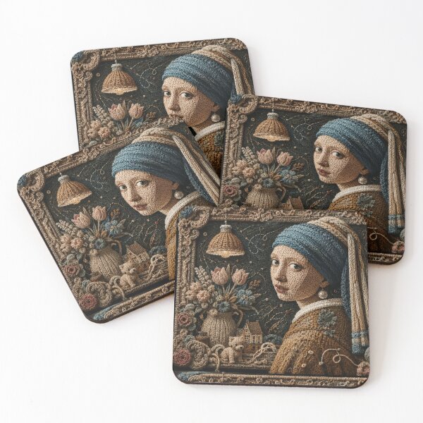 Item preview, Girl with a Pearl Earring — Embroidered Edition designed and sold by Iail Ioa.