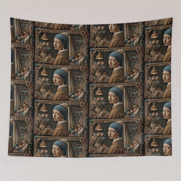 Item preview, Girl with a Pearl Earring — Embroidered Edition designed and sold by Iail Ioa.