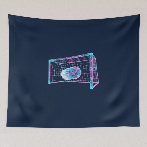 Item preview, Cyberpunk Neon Tech Soccer Ball Holographic Goal Net designed and sold by DripCultureLab.