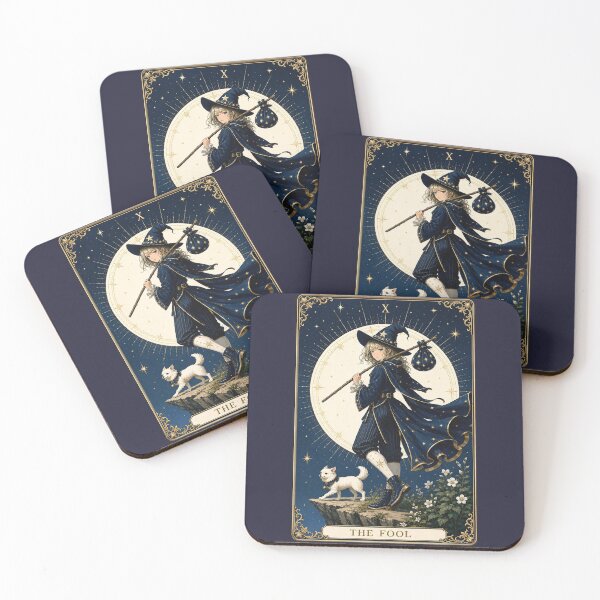 Item preview, The Fool Tarot Card Witch Celestial Magic designed and sold by MythicMood.
