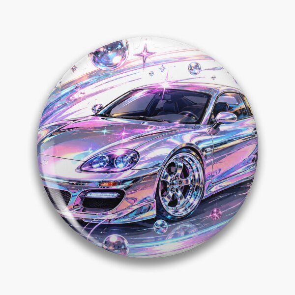 Item preview, Chrome Dream Car | Y2K Holographic Sticker designed and sold by blossomfun.