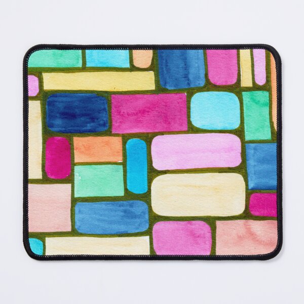 Item preview, Colourful Geometric Blocks Watercolour Pattern designed and sold by ArithraStudio.