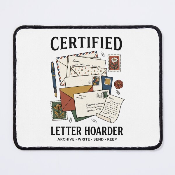 Item preview, Certified Letter Hoarder Snail Mail Art designed and sold by Mosslume Studio.