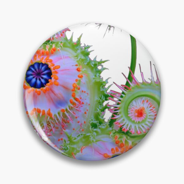 Item preview, Trippy Spiral Flowers and Fiddlehead Fern Art  Alternative Title 2: The Electric Garden - Surreal designed and sold by Brandady.