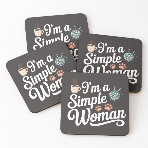 Item preview, I'm a Simple Woman Knitting Gift for Knitters  designed and sold by Colorfulman.