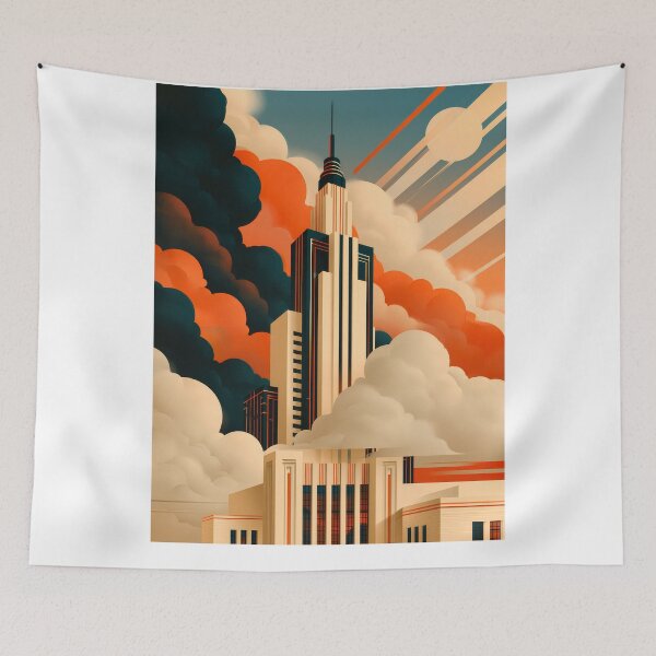 Item preview, Wall Art - Postcard - Art Deco Skyscraper Majesty - #2 designed and sold by ForeverPrintsOK.