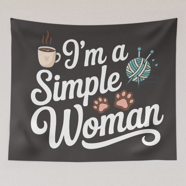 Item preview, I'm a Simple Woman Knitting Gift for Knitters  designed and sold by Colorfulman.