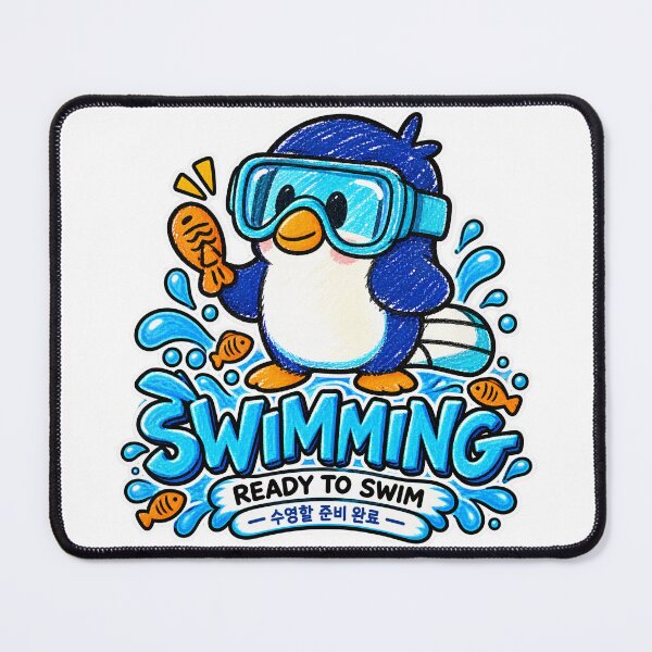 Item preview, Ready To Swim - Cute Penguin & Korean designed and sold by SeoulVibeStudio.