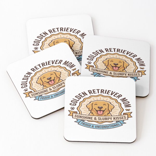 Item preview, Golden Retriever Mom — Sunshine & Slurpy Kisses Badge (Alt) designed and sold by Art&Fun.