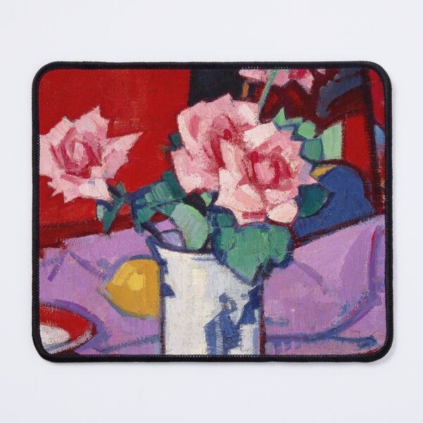Item preview, Samuel John Peploe - Pink Roses, Chinese Vase still life portrait art print painting designed and sold by Jéanpaul Ferro.