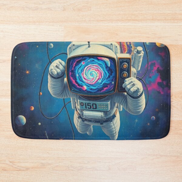 Item preview, Retro TV Astronaut Cosmic Galaxy Surreal Art designed and sold by Cine8.