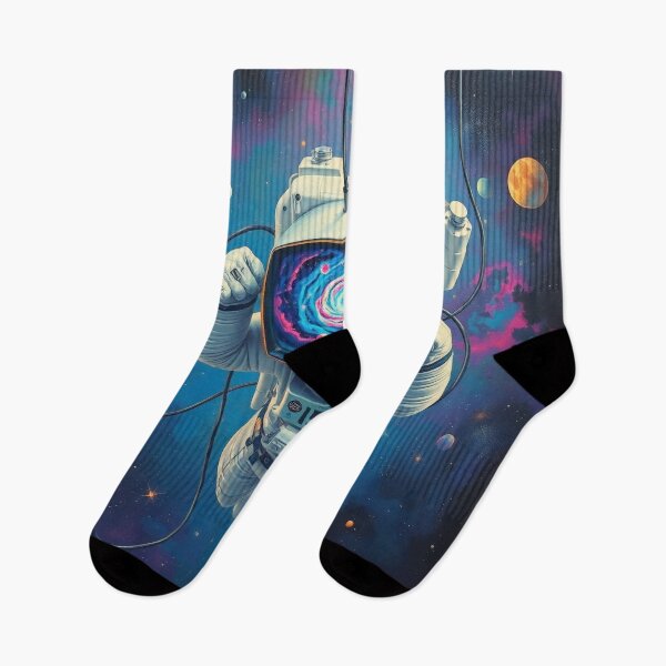 Item preview, Retro TV Astronaut Cosmic Galaxy Surreal Art designed and sold by Cine8.