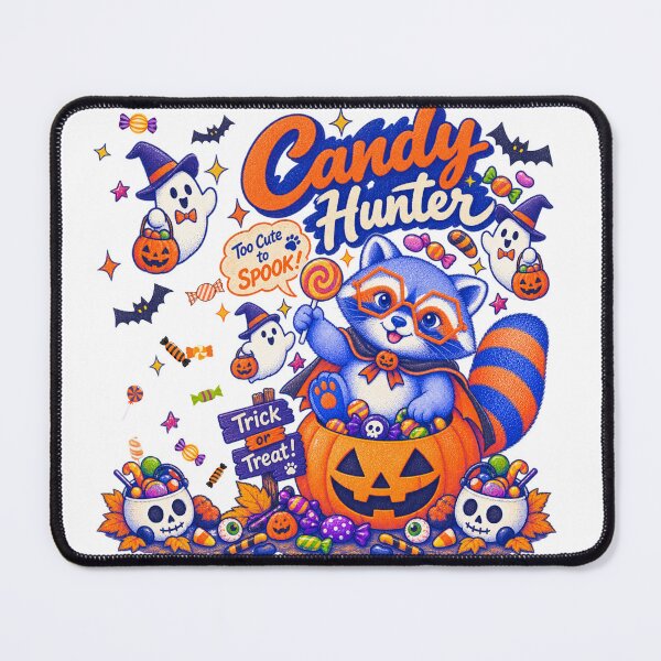 Item preview, Cute Halloween Candy Hunter Raccoon Design designed and sold by PinnyPxStudio.