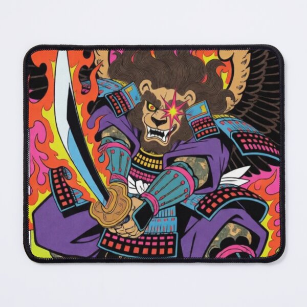 Item preview, Winged Samurai Lion with a Flaming Blade designed and sold by SabaMirzique.