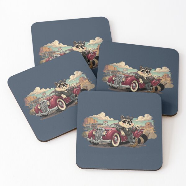 Item preview, Rascal Rocco Rebel Raccoon – Desert Drive Mayhem designed and sold by MischiefFoundry.