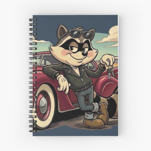 Item preview, Rascal Rocco Rebel Raccoon – Desert Drive Mayhem designed and sold by MischiefFoundry.