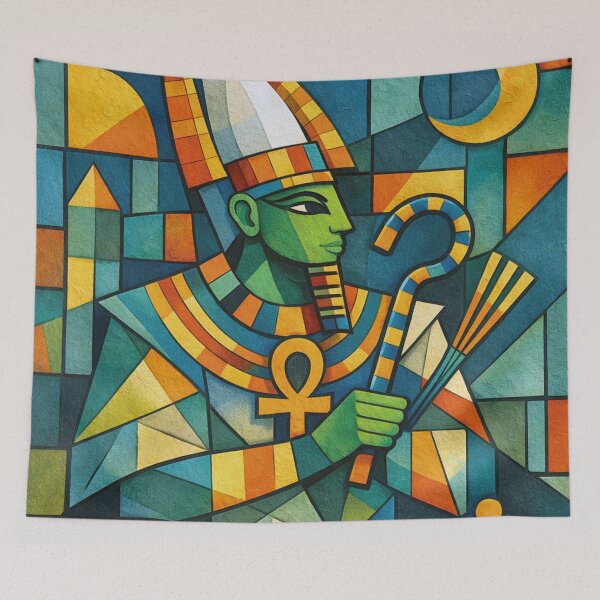 Item preview, Osiris – God of the Afterlife Illustration designed and sold by GalleryKauffeld.