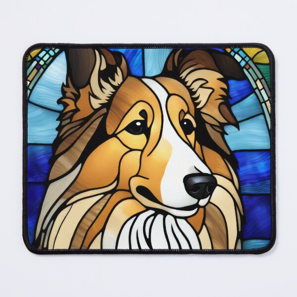 Item preview, Rough Collie Stained Glass Art Panel designed and sold by pinkal.