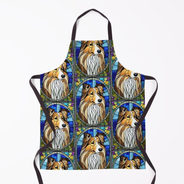 Item preview, Rough Collie Stained Glass Art Panel designed and sold by pinkal.