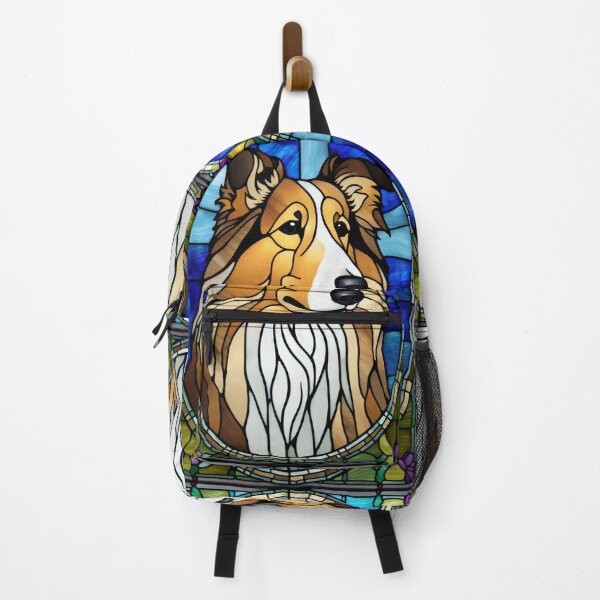 Item preview, Rough Collie Stained Glass Art Panel designed and sold by pinkal.