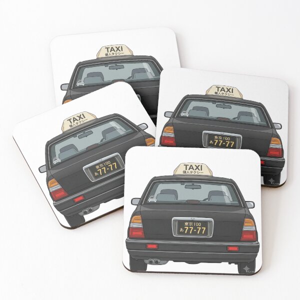 Item preview, Japanese Tokyo Taxi Rear View Minimalist Illustration designed and sold by AprilloveOsaka-Take Japan Home-.