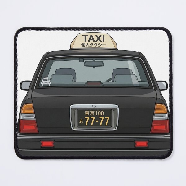 Item preview, Japanese Tokyo Taxi Rear View Minimalist Illustration designed and sold by AprilloveOsaka-Take Japan Home-.